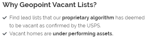 Vacant Real Estate Lead Lists